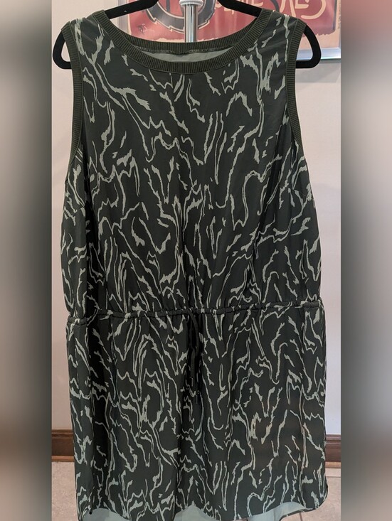 Athleta Dresses & Skirts - $28 Athleta Size 1X Rincon Printed Dress Eucalyptus Olive Tiger Abstract EUC